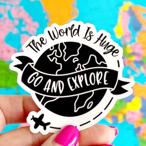 Wanderlust Laptop Sticker - Wanderlust Water Bottle Sticker - Wanderlust Sticker - Sticker for Traveler - Wanderlust Decal - Suitcase Decal