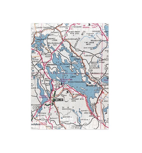 Lake Winnipesaukee Map Puzzle Lake Winnipesaukee Puzzle for - Etsy