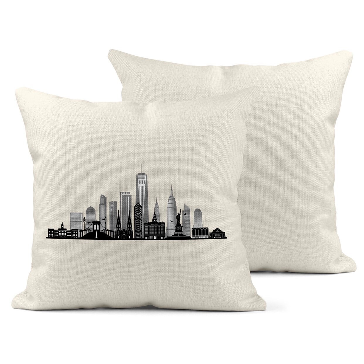 Manhattan Skyline Pillow Manhattan Airbnb New York City Etsy