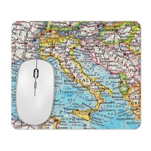 Italy Map Mousepad - Italy Office Decor - Italy Teacher Gift - Italy Office Decor - Italy Teacher Gift - Italy Vacation - Italy Trackpad
