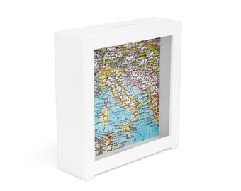 Italy Shadow Box Bank - Italy Trip Savings Box - Italy Vacation Fund - Italy Trip Gift - Italy Fund - Italy Memory Box - Italy Honeymoon