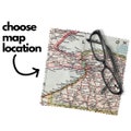 Custom Map Microfiber Lens Cleaning Cloths - Custom Glasses Cleaning Cloth - Custom Lens Polishing Cloth - Custom Screen Cleaning Cloth