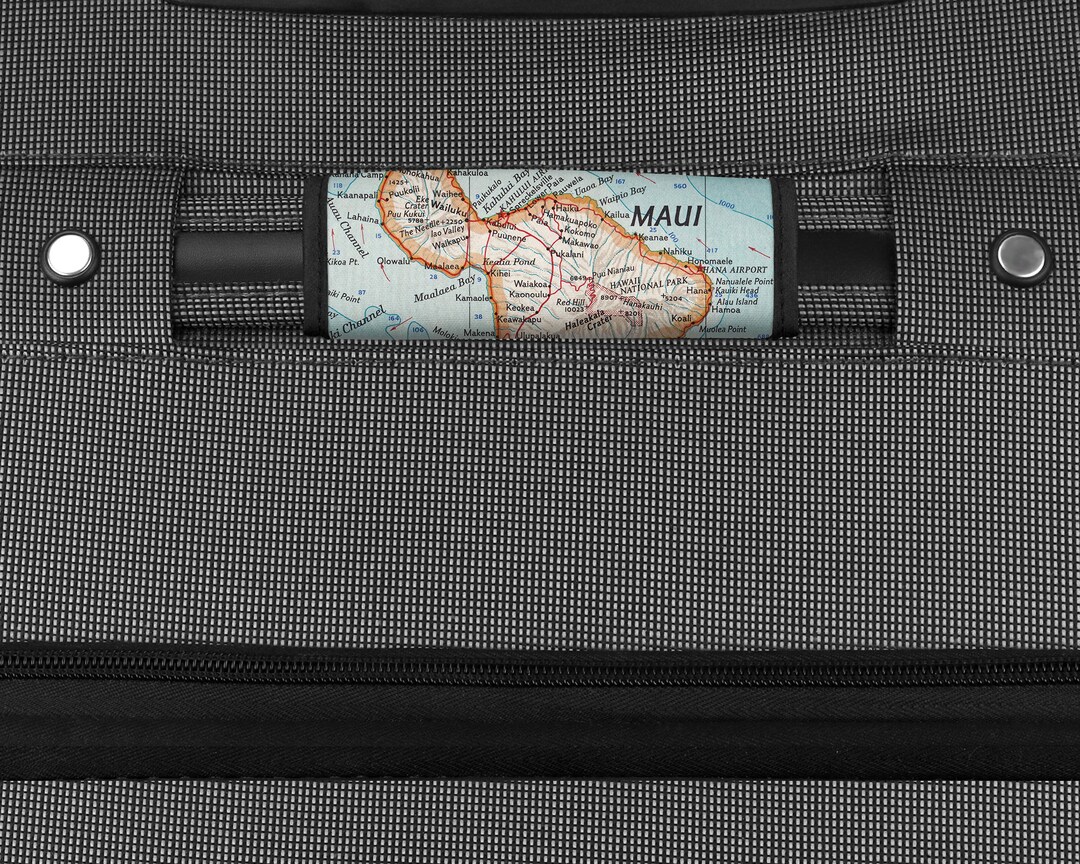 Maui Hawaii Luggage Handle Wrap Maui Map Maui Suitcase Spotter Maui