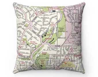 Xavier University Cincinnati Ohio Map Pillow - Xavier University Pillow - Xavier University Airbnb - Xavier University Graduation Gift