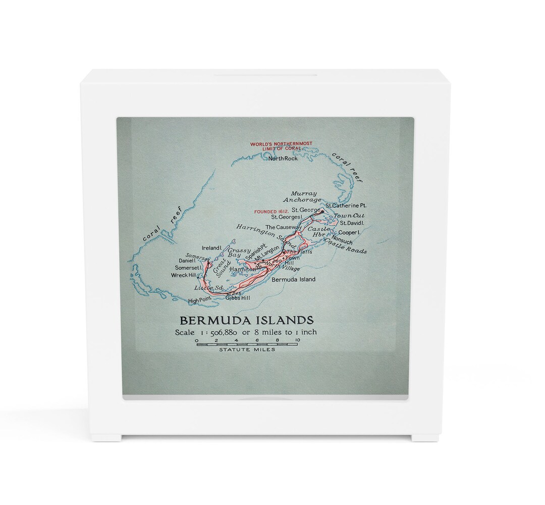 Bermuda Shadow Box Bank Bermuda Trip Savings Box Bermuda Vacation Fund