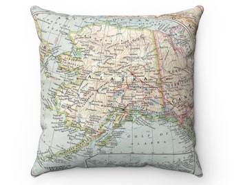 Alaska State Vintage Retro Colors Alaska Throw Pillow Alaska State Vintage Retro Colors Alaska Throw Pillow