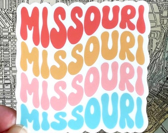 Missouri Laptop Sticker - Missouri Water Bottle Sticker - Missouri Laptop Sticker - Missouri Suitcase Decal - Missouri Die Cut Sticker