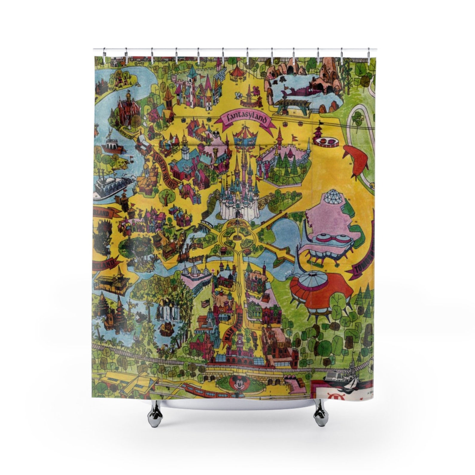 Walt Disney World Shower Curtain Magic Kingdom Shower Curtain Etsy