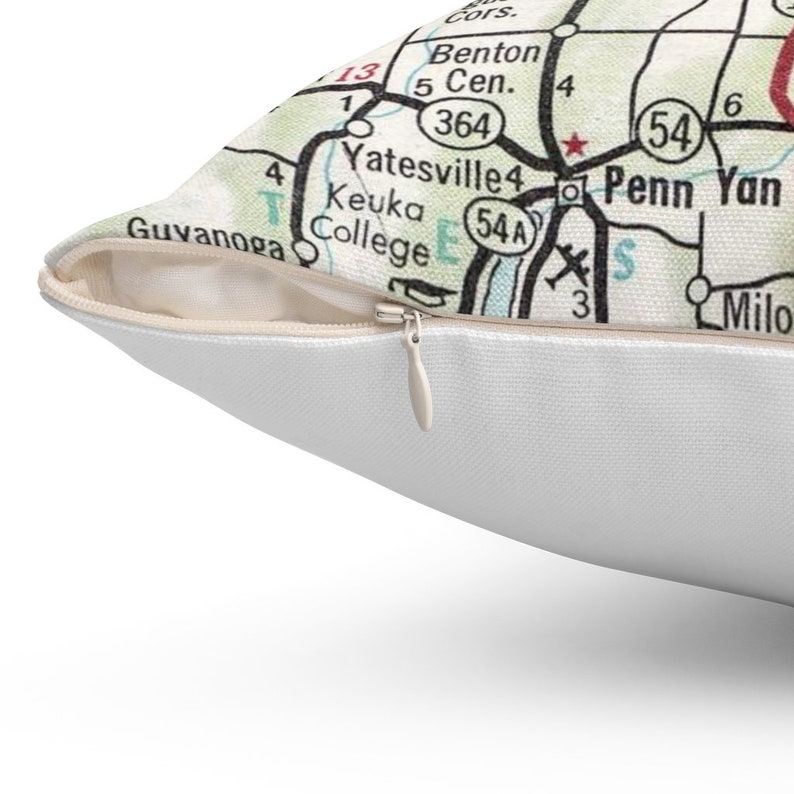 Hobart and William Smith Colleges Map Pillow Hobart and Etsy