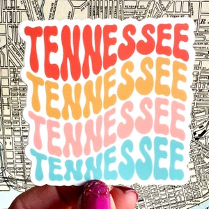 Tennessee Vinyl Sticker - Tennessee Water Bottle Sticker - Tennessee Laptop Sticker - Tennessee Suitcase Decal - Tennessee Sticker