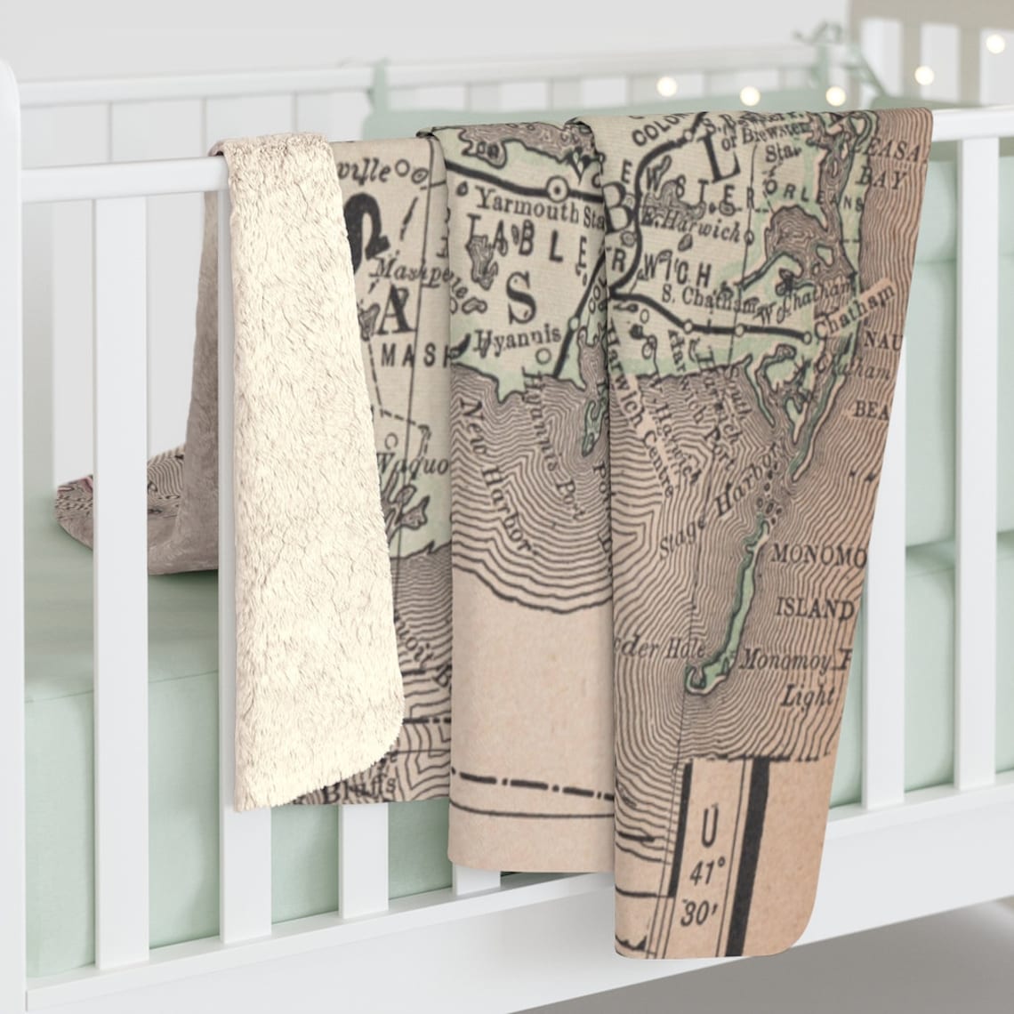 Cape Cod Map Fleece Blanket Cape Cod Map Blanket Cape Cod Etsy