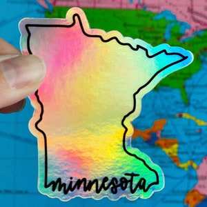 Minnesota Laptop Sticker - Minnesota Water Bottle Sticker - Minnesota Waterproof Vinyl Sticker - Minnesota Decal - Minnesota Vinyl Sticker