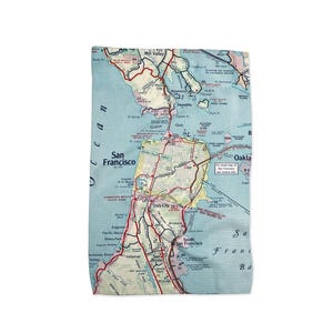 San Francisco Kitchen Towel Tea Towel Dishtowel Dish Towel Waffle Weave Absorbent Towel Realtor Gift Housewarming Gift Wedding Gift