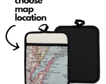 Custom Map Hot Pad Personalized Map Pot Holder Custom Trivet Housewarming Gift Wedding Gift Realtor Gift Hostess Gift Gift for Traveler