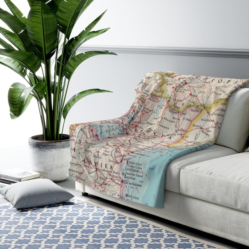Kenya Map Fleece Blanket Kenya Map Blanket Kenya Blanket Etsy