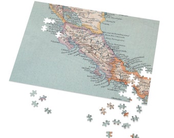 Costa Rica Map Puzzle - Costa Rica Puzzle for Adults - Costa Rica Jigsaw Puzzle - 500 Piece Map Puzzle - Costa Rica Housewarming Gift