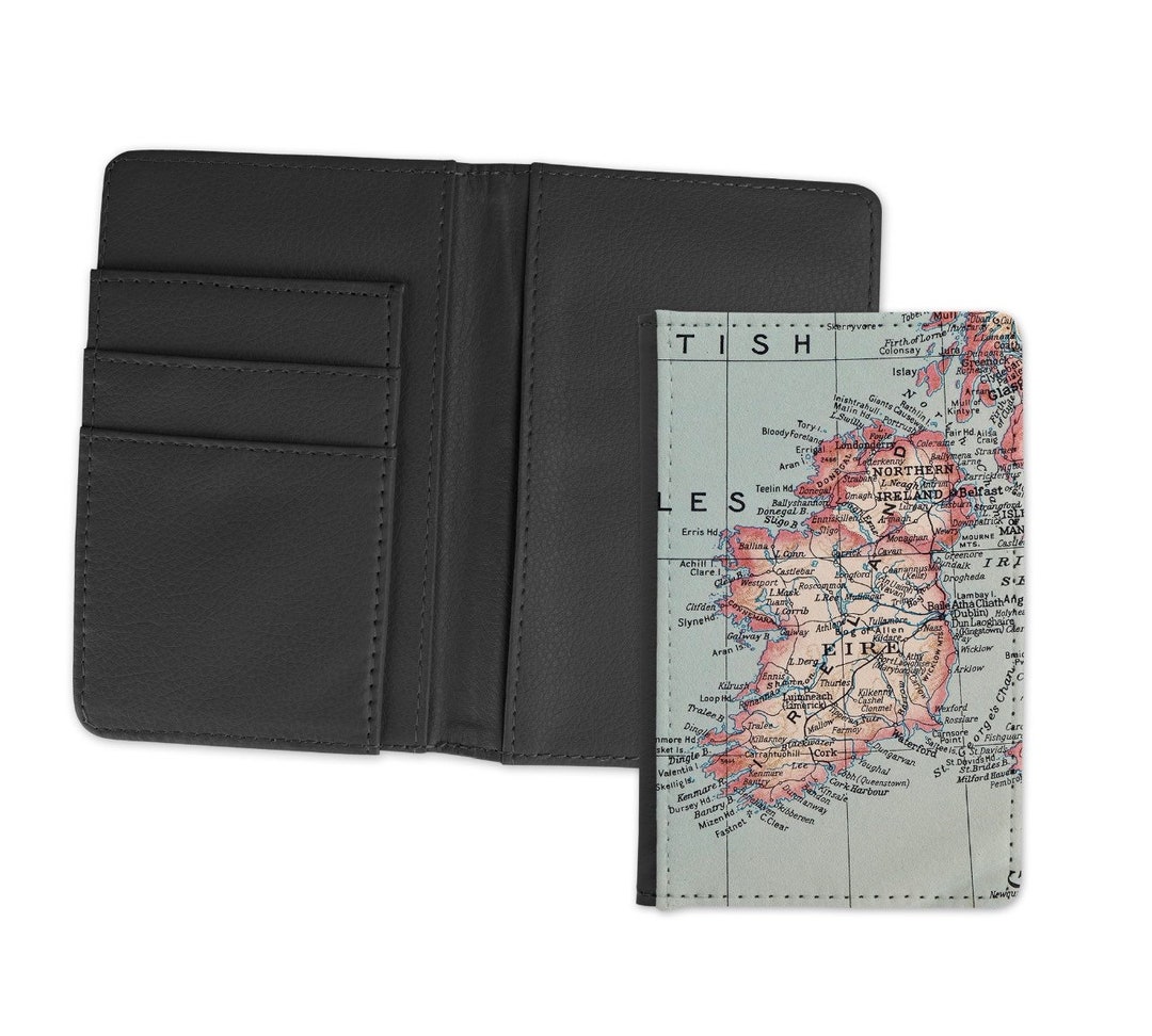 Ireland Passport Cover Ireland Passport Holder Ireland Map Etsy