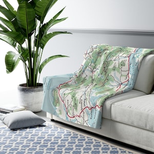 Ring of Kerry Ireland Map Blanket - Ring of Kerry Map - Ring of Kerry Throw Blanket - Ireland Map Gift - Ireland Vacation