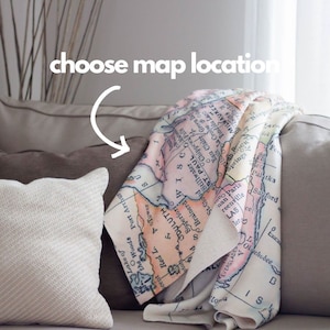 Custom Map Fleece Blanket - Custom Map Blanket - Map Fleece Blanket - Housewarming Gift - Personalized Gift - Wedding Gift - Realtor Gift