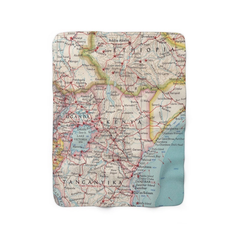 Kenya Map Fleece Blanket Kenya Map Blanket Kenya Blanket Etsy