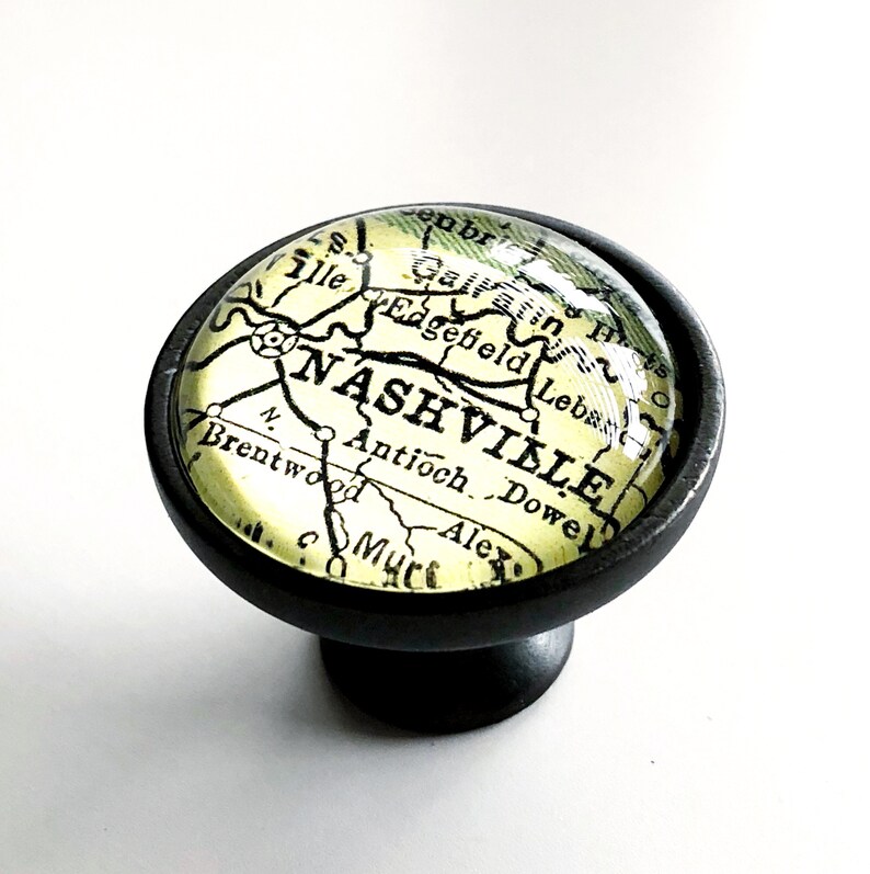 Nashville Map Cabinet Knob Custom Drawer Pull Diy Etsy