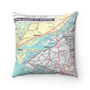 Thousand Islands New York Map Pillow - Thousand Islands Pillow - Thousand Islands Housewarming Gift - Thousand Islands Realtor Gift