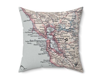 San Francisco Map Pillow - San Francisco Pillow - San Francisco Wedding Gift - San Francisco Housewarming Gift - San Francisco Closing Gift