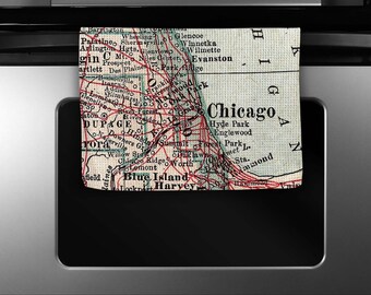 Chicago Map Tea Towel - Chicago Map Kitchen Towel - Chicago Dish Towel - Chicago Realtor - Chicago Closing Gift - Chicago Housewarming Gift