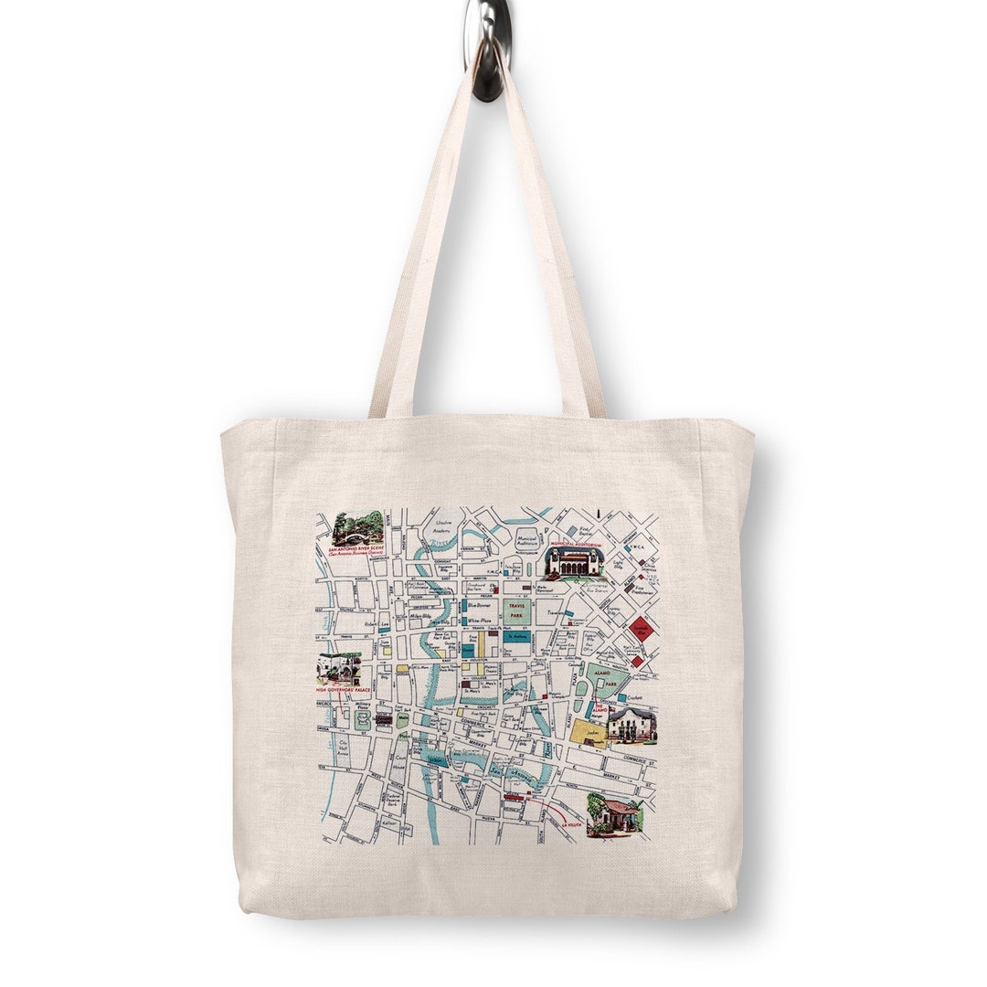 San Antonio Texas Tote Bag San Antonio Riverwalk Tote Bag San
