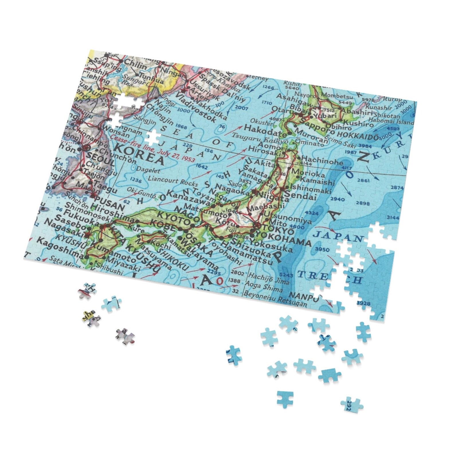 Japan Map Puzzle Japan Puzzle for Adults Japan Jigsaw Etsy