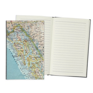 Alaska Inside Passage Map Travel Journal - Travel Diary - Wedding Guest Book - Alaska Travel Journal - Vacation Rental Guestbook