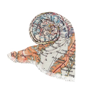 Chesapeake Bay Map Scarf - Chesapeake Bay Scarf - Chesapeake Bay Travel Scarf - Chesapeake Bay Map Wrap - Chesapeake Bay Pashmina