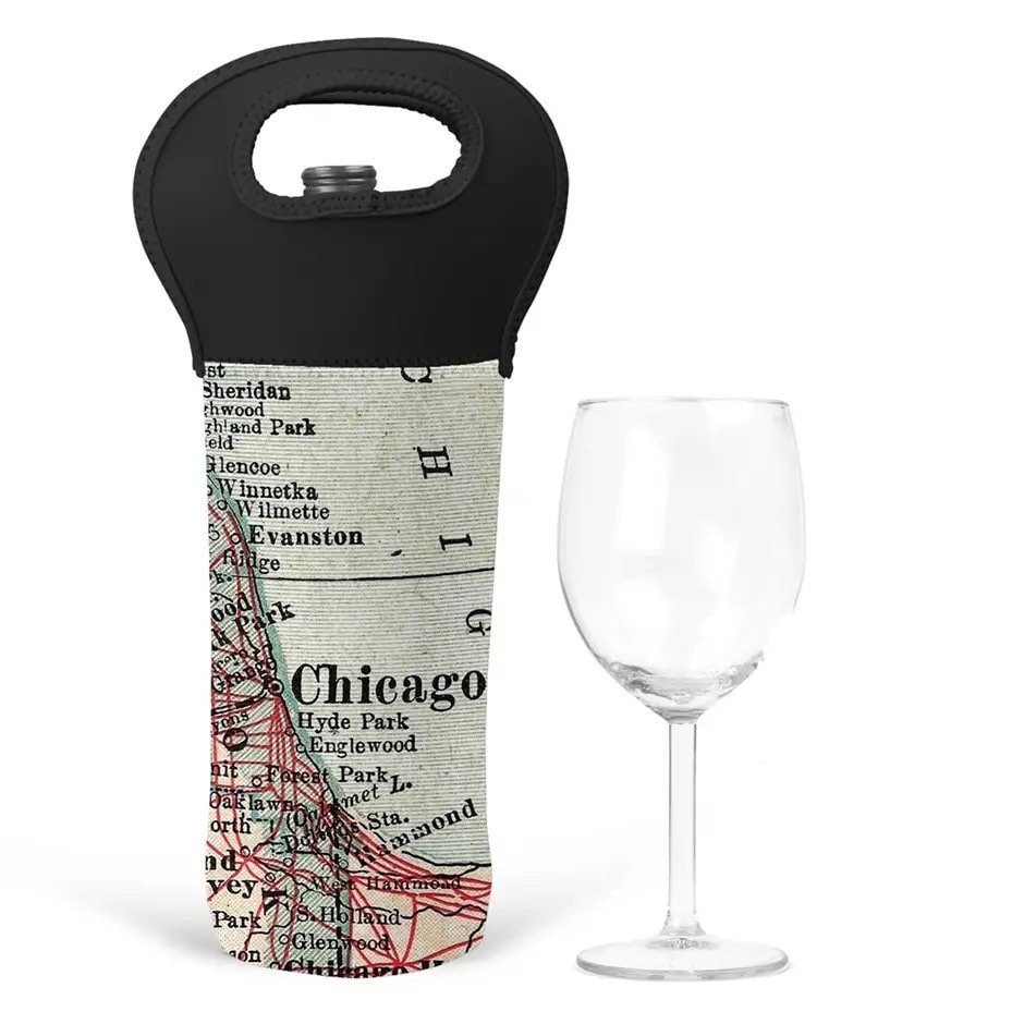 personalized neoprene wine tote
