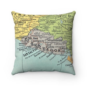 El Salvador Map Pillow - El Salvador Pillow - El Salvador Wedding Gift - El Salvador Housewarming Gift - El Salvador Realtor Gift