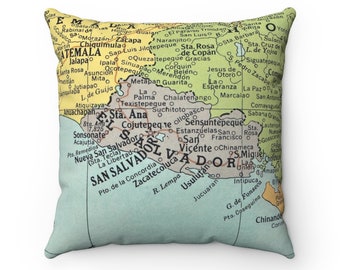 El Salvador Map Pillow - El Salvador Pillow - El Salvador Wedding Gift - El Salvador Housewarming Gift - El Salvador Realtor Gift