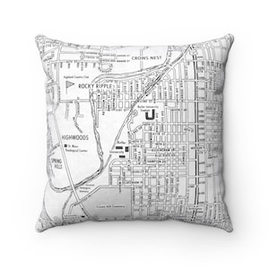 Butler University Map Pillow - Butler University Map - Butler University Airbnb - Butler University Graduation Gift - Housewarming Gift