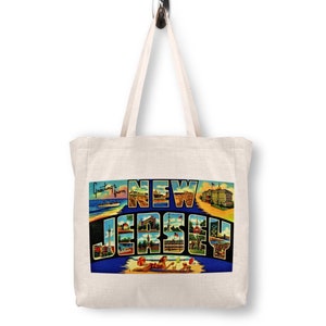 Vintage New Jersey Decal reusable canvas tote bag – RAD Shirts Custom  Printing