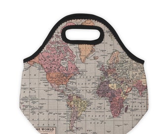 Sass & Belle Vintage Map Lunch Bag Sass & Belle Vintage Map Lunch Bag