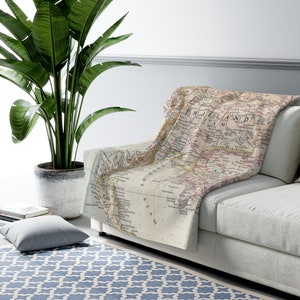 Thailand Map Fleece Blanket - Thailand Map Blanket - Thailand Blanket - Thailand Throw Blanket - Thailand Gift
