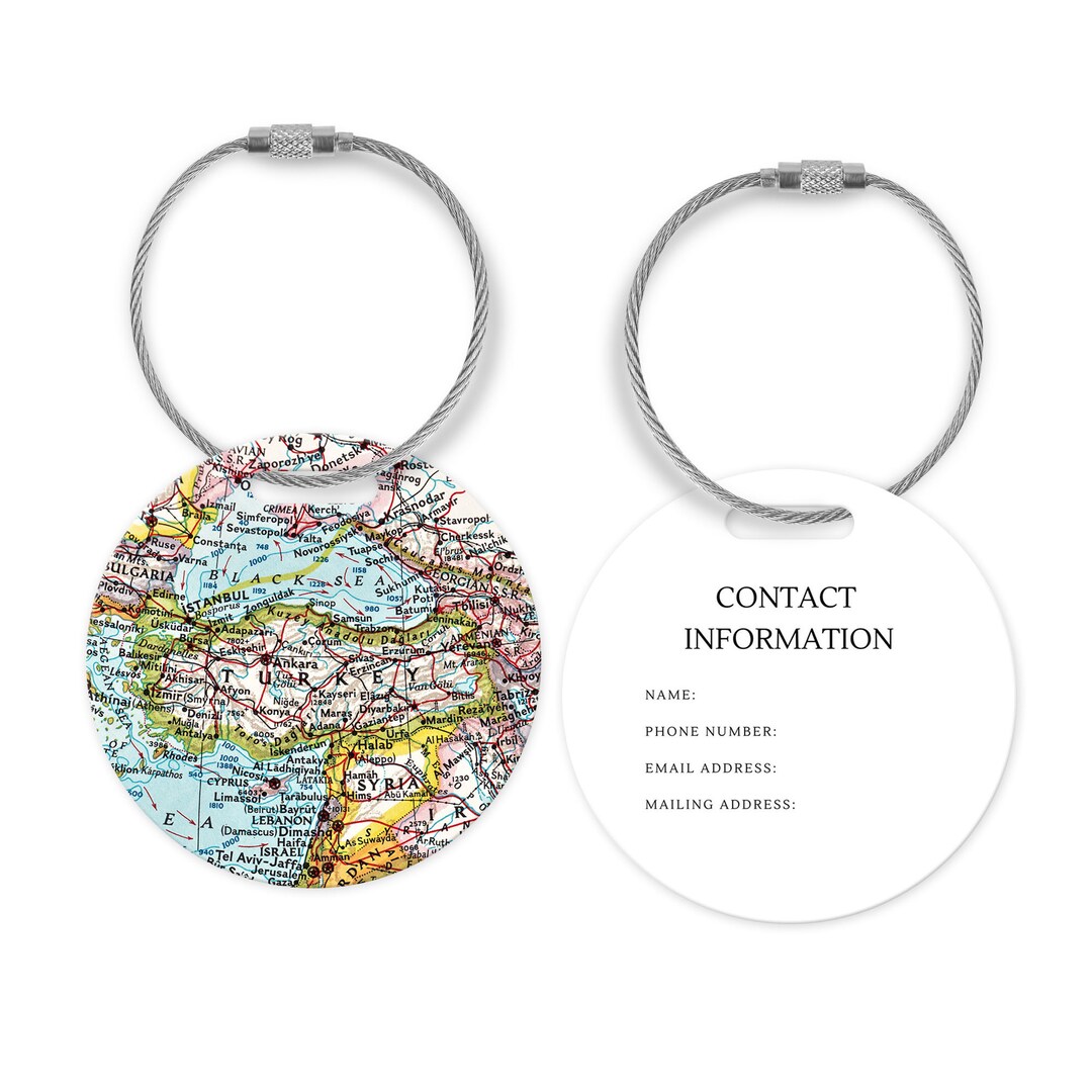 Turkey Map Luggage Tag Turkey Luggage Tag Turkey Trip Turkey Map Turkey