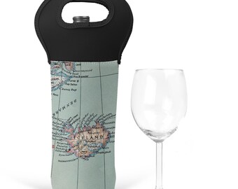 Iceland Wine Tote - Iceland Gift - Iceland Hostess Gift - Closing Gift - Hostess Gift - Housewarming Gift