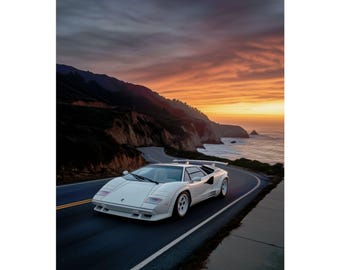 Cartel de Lamborghini Countach / Lamborghini Countach Wall-Art (v2)