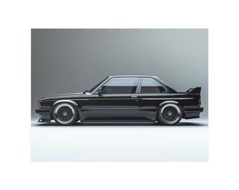 Póster del BMW E30 M3 / Arte mural del BMW E30 M3