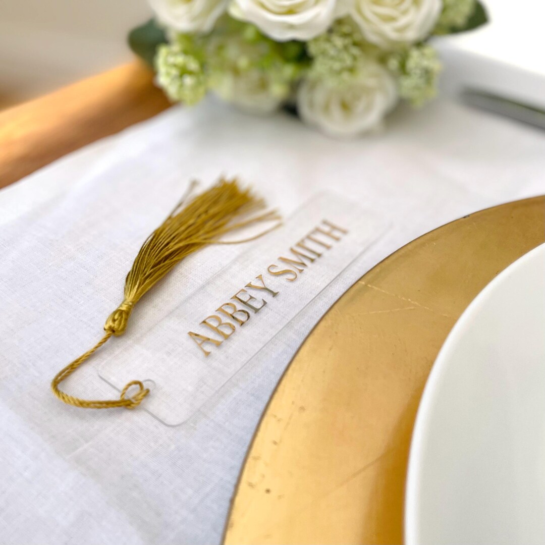 Bookmark Seating Card Personalised Wedding Bookmarks: Favours & Place Cards - Etsy