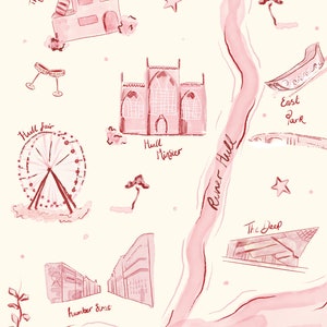 Hull Map Sketch Art Print