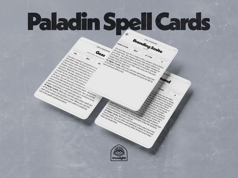 Geas Spell Paladin 2024 Dnd 5e Spell Cards - Digital Download | D&D Spell Cards ...