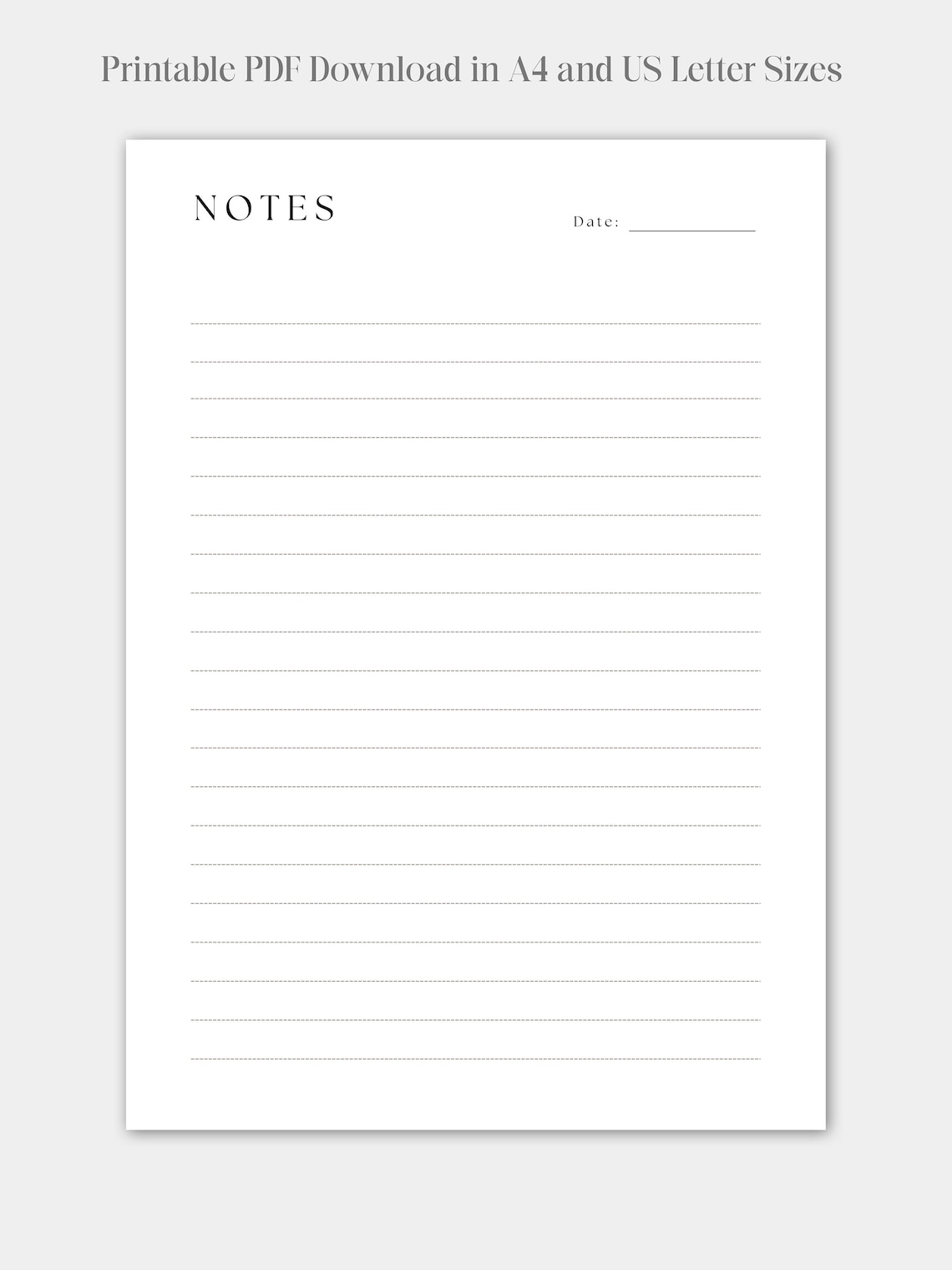 Note Taking to Do List Printable Jotter Instant Download Note Page - Etsy