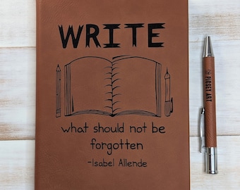 Write What Should not be Forgotten - Vegan Leather Journal, Small