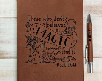 Believe in Magic - Vegan Leather Journal, Small