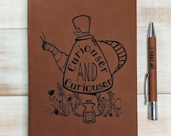 Curiouser and Curiouser - Vegan Leather Journal, Small